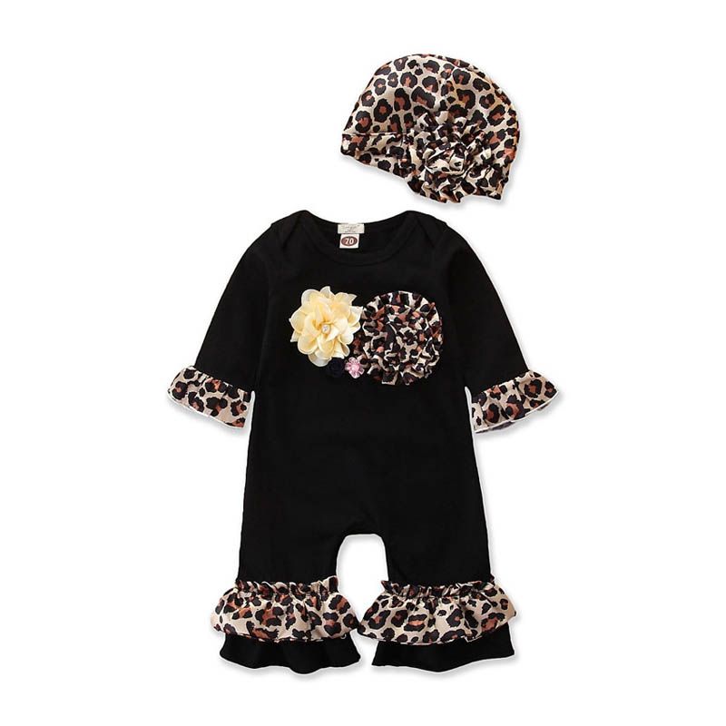 leopard baby romper