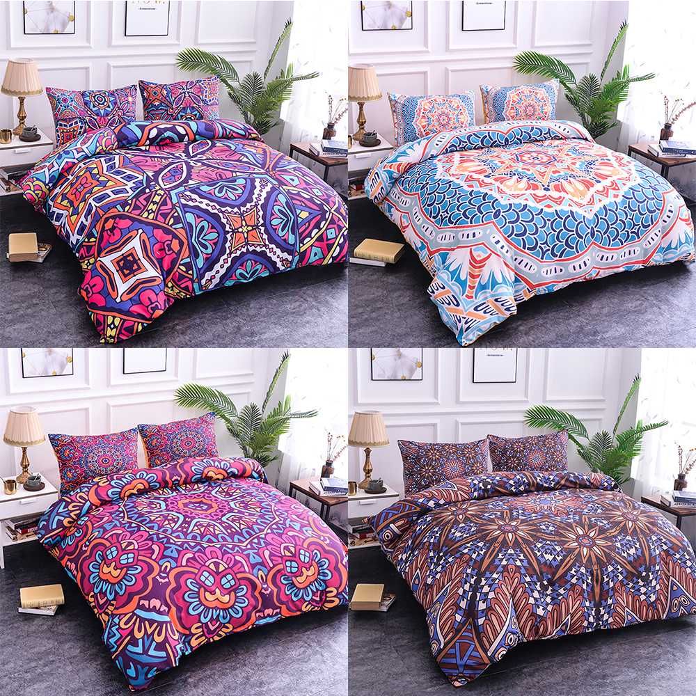 Homesky Bohemia Style Bedding Set Mandala Duvet Cover King Queen