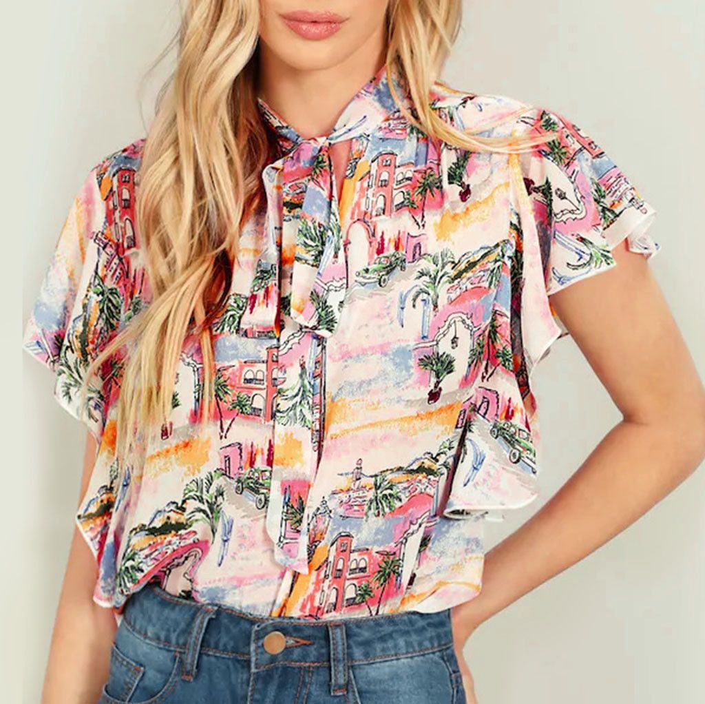 women's short sleeve tops for work