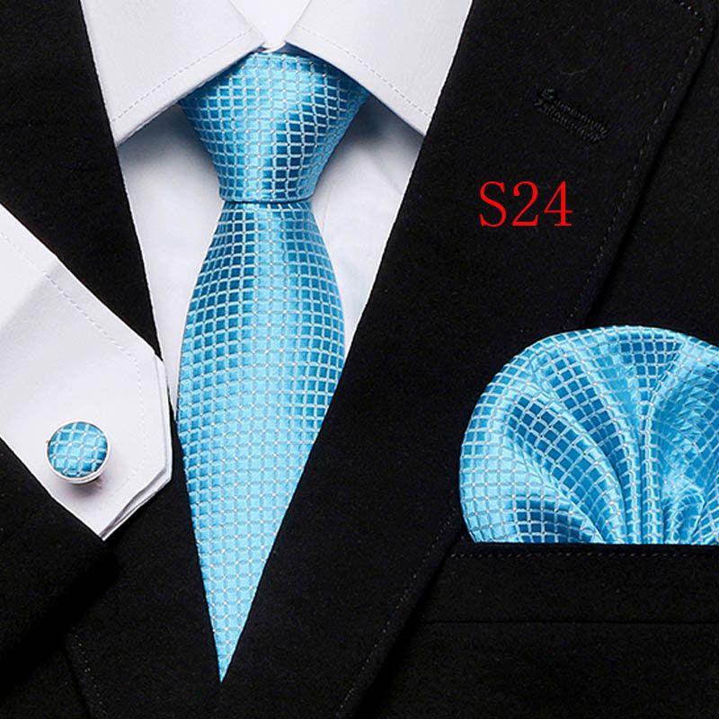 Men Ties Set Size 146x7.5x3.5cm Polyester Yarn Neck Tie Suit Men