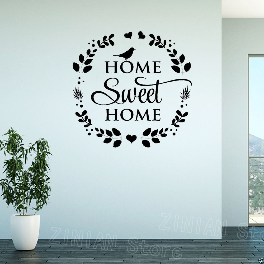 Home Sweet Home Decor Wall Stickers Diy Removable Art Vinyl Family