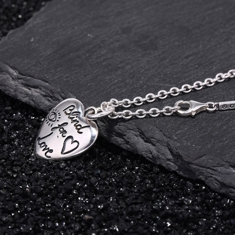 Silver 925 Cadena De Corazón A Corazón Cadena De Cadena De S Silver 925 Cadena De Corazón A Corazón Cadena De Cadena De S