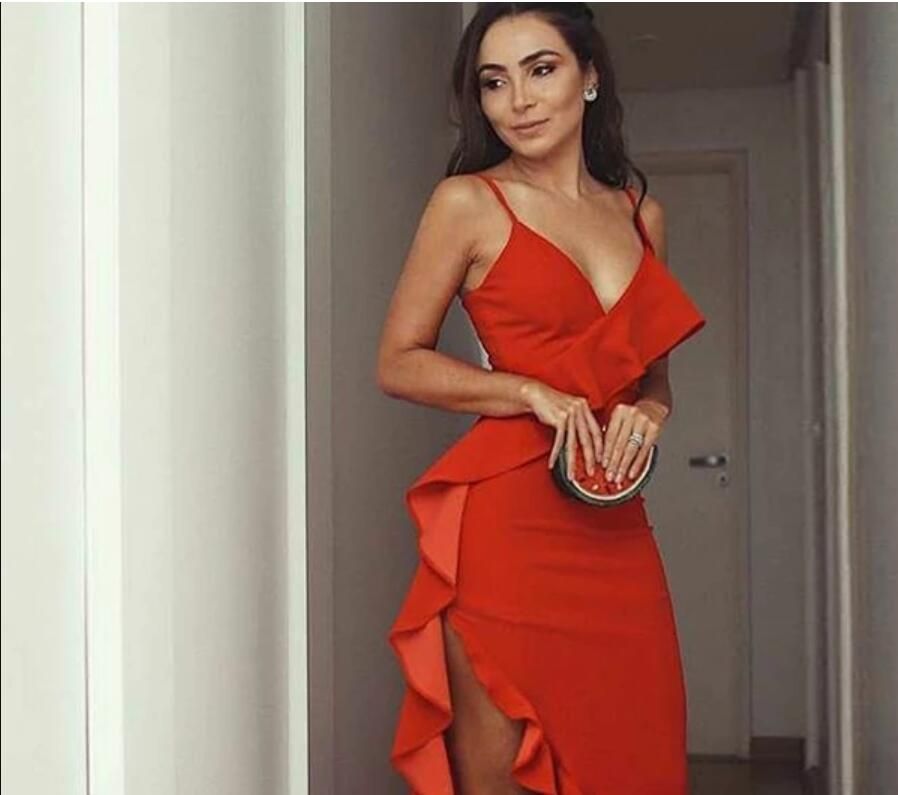 hot red prom dresses