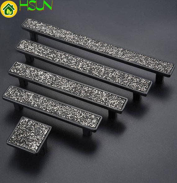 2019 3 75 5 6 3 Crystal Black Drawer Pull Handle Knob