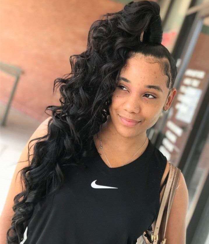 2019 new Simple Beautiful wavy curly long high ponytail women hair extension 160g clip in drawstring curly ponytail black ponytail hairstyle 2019 new Simple Beautiful wavy curly long high ponytail women hair extension 160g clip in drawstring curly ponytail black ponytail hairstyle