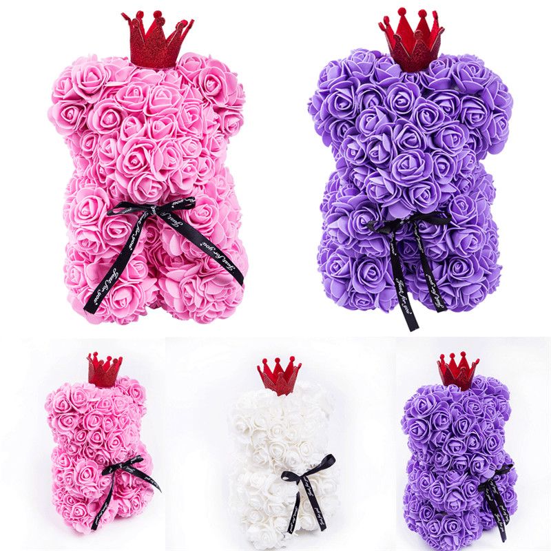 big flower teddy bear