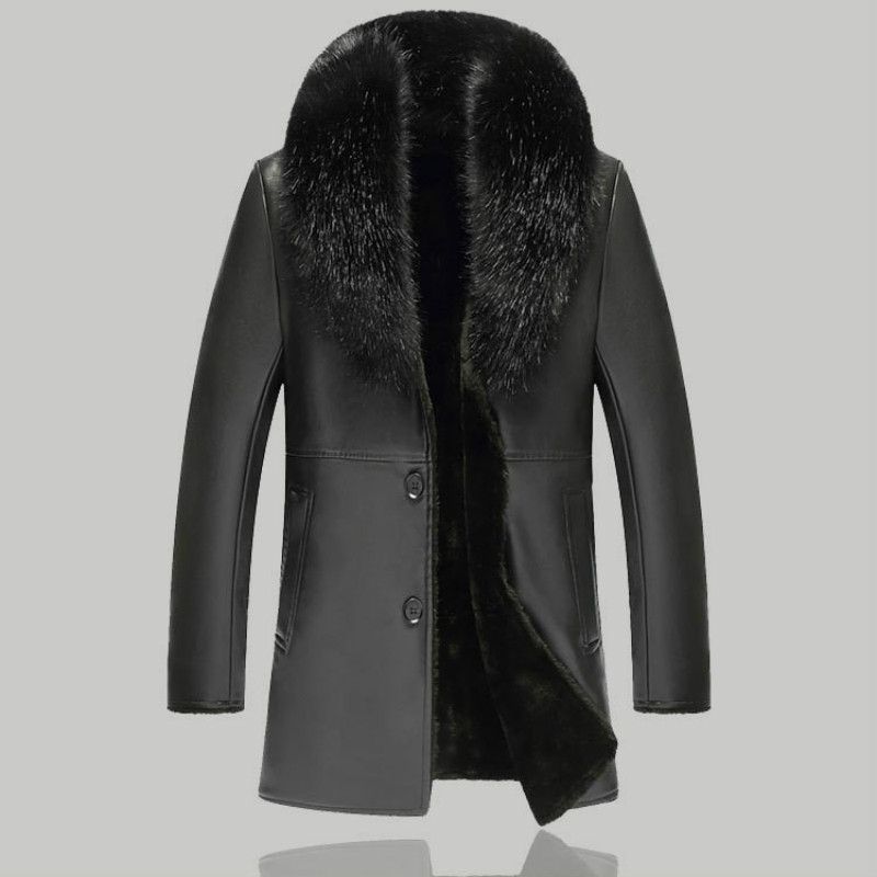 black fur collar