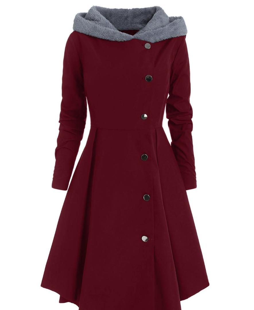 plus size skirted coat