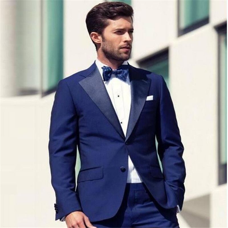 2021 2020 Navy Blue Tailor Made Suit Slim Fit Men Suit Bespoke Wedding Suits For Men Jacket Pants Groom Tuxedos From Chanbai 115 97 Dhgate Com