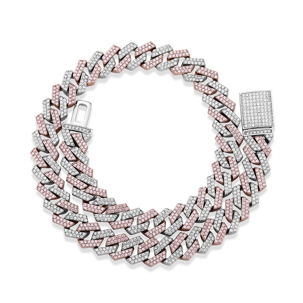 Hip Hop Jewelry 14MM White Gold Plated 