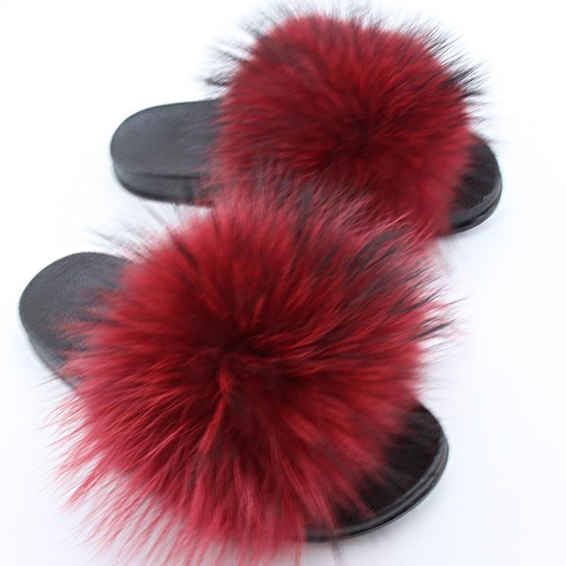 cute furry sandals