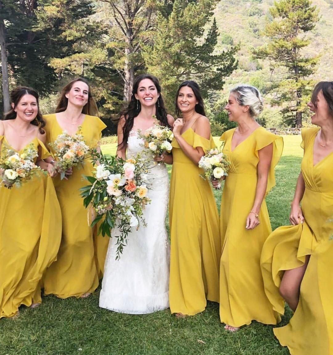 yellow bridesmaid dresses