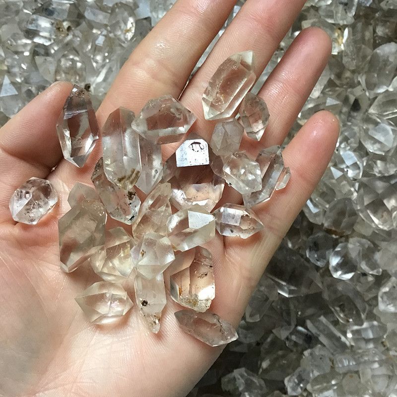 Herkimer Diamond Clear Crystal Quartz Double Point Wand Gemstone Healing Reiki 
