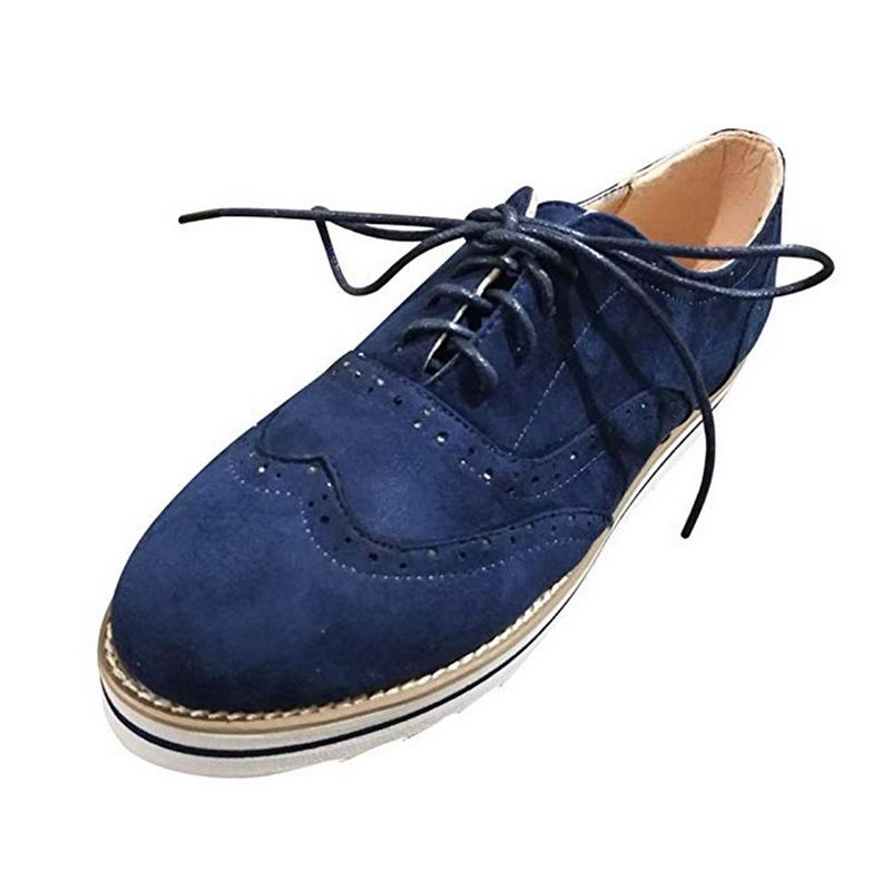 blue suede brogues womens