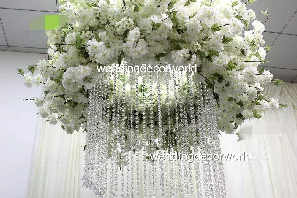 Nuevo estilo Abalorios Guirnalda Flores colgantes Para Ciervo decoraciones Arco Arreglo floral de la boda