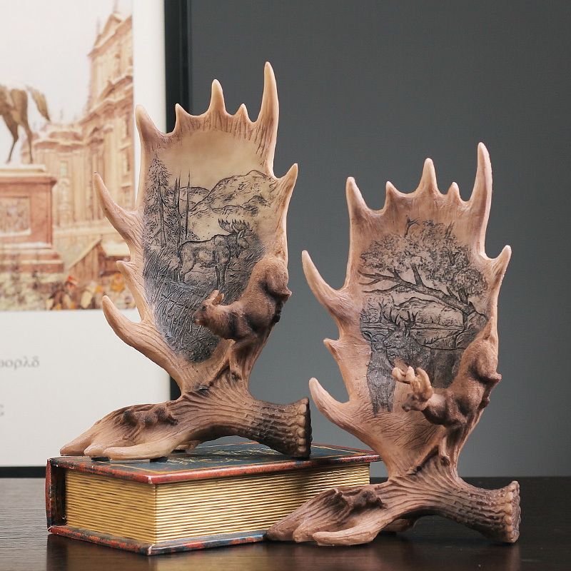 2019 North European Elk Antlers Desktop Decoration Home Furnishing