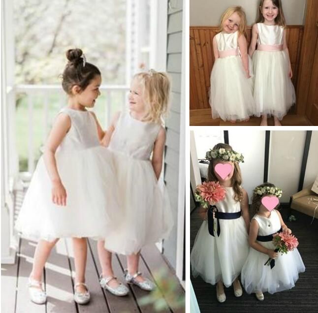 tea length flower girl dresses uk