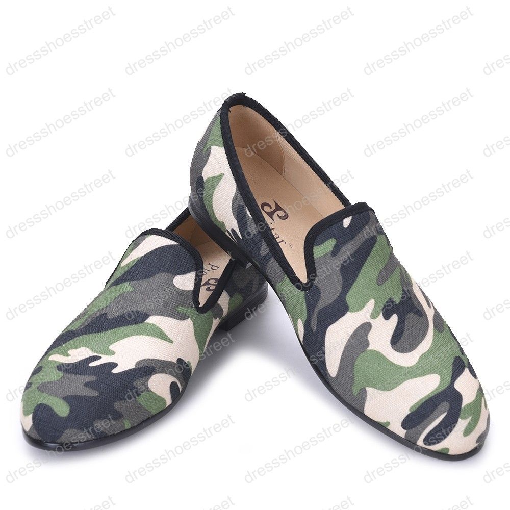 camo mens loafers