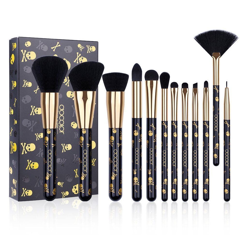 loungefly the nightmare before christmas deadly nightshade makeup brush set & holder