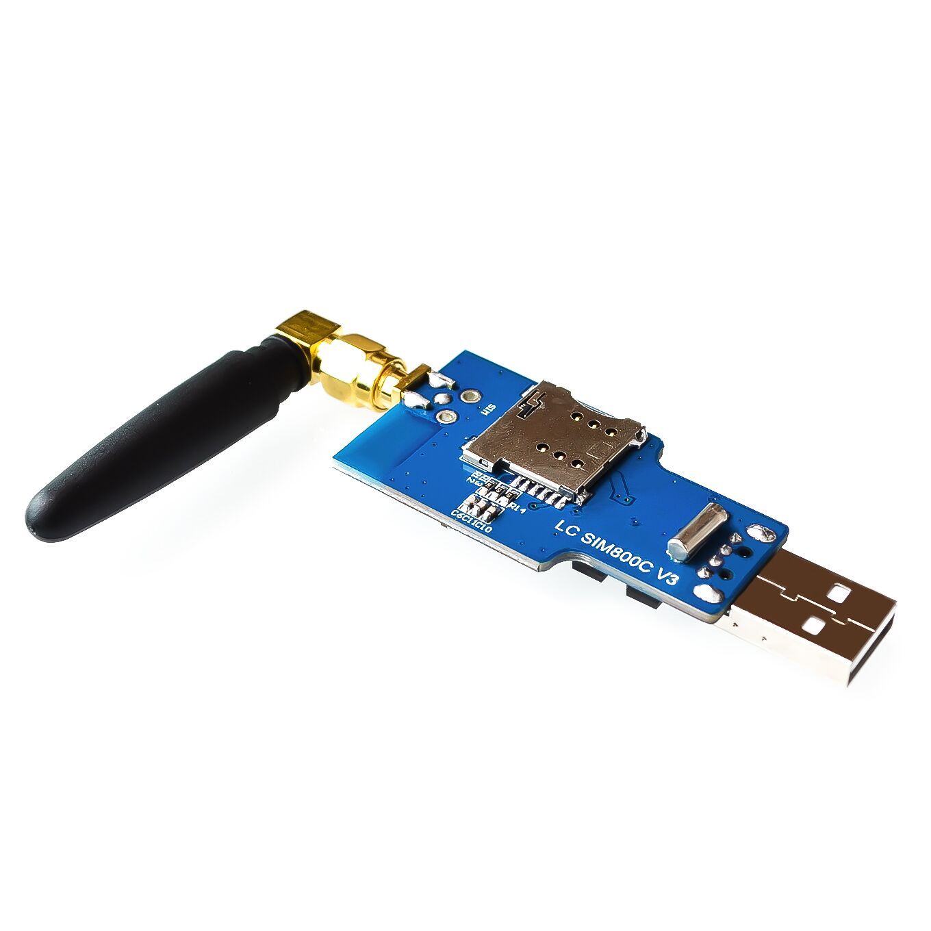 USB a Serial GSM GPRS SIM800C módulo Bluetooth Control de computadora con Antena UK