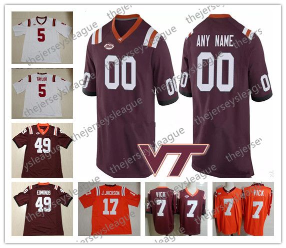 Virginia tech football jersey custom Clearance