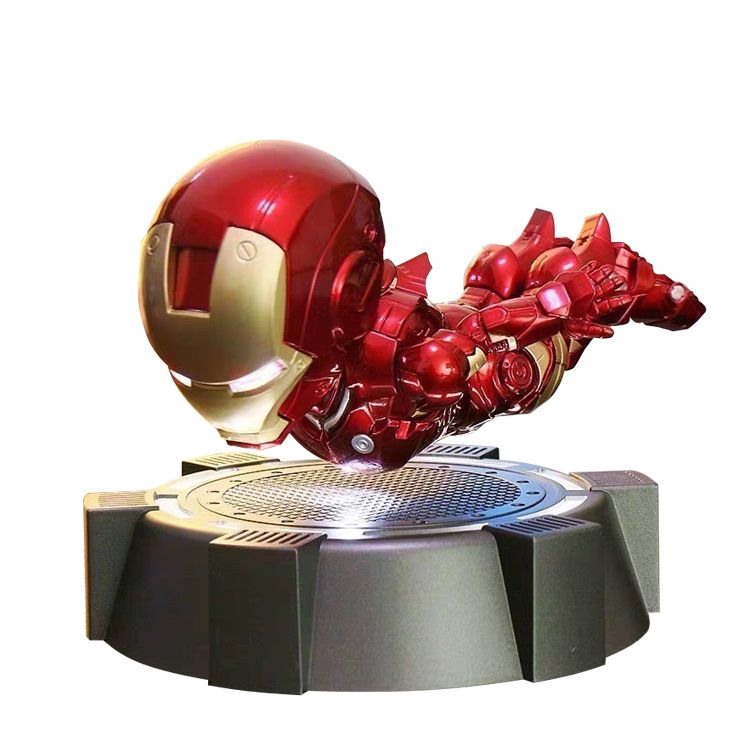 levitating iron man figure