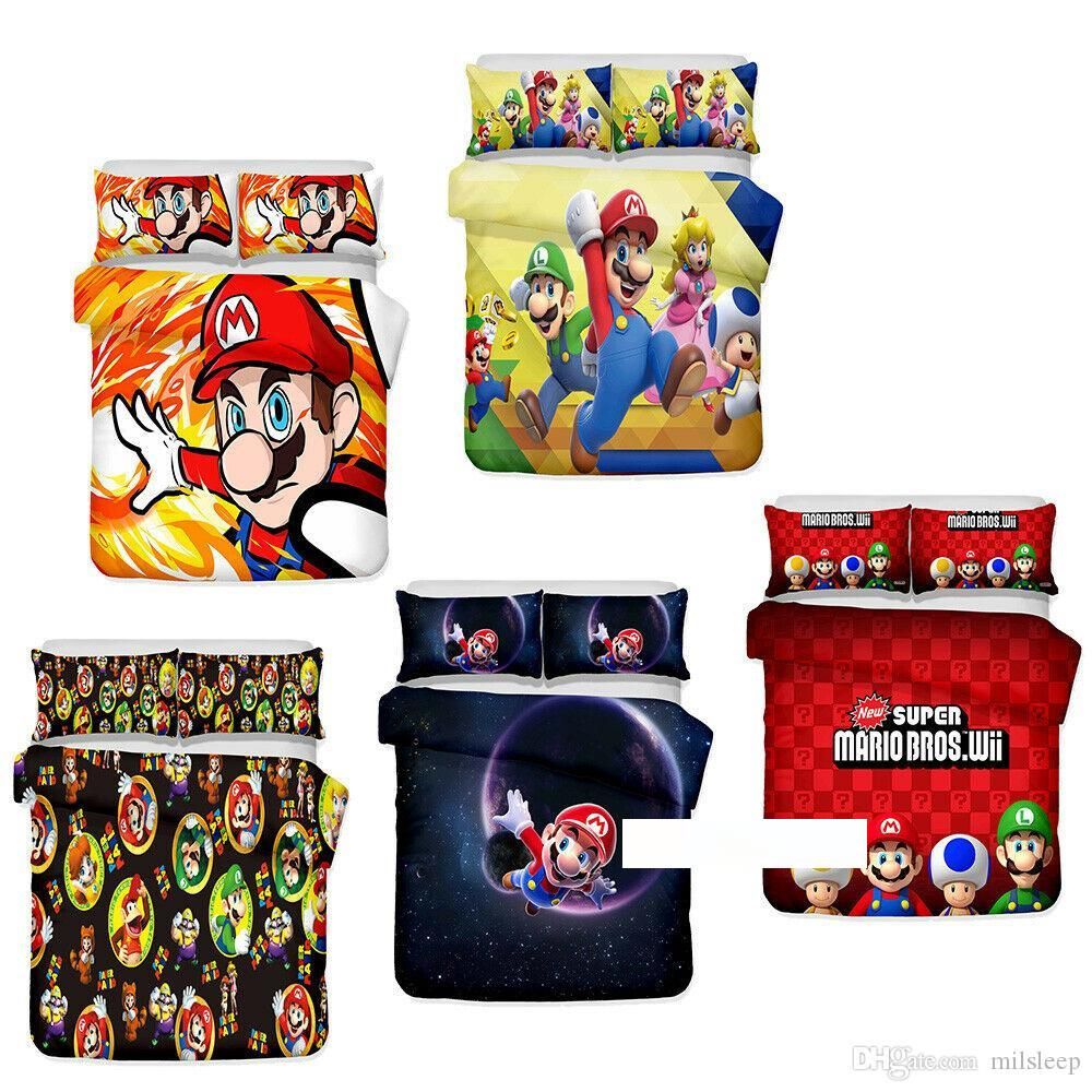 3d Super Mario Bros Bedding Set Duvet Cover Quilt Cover