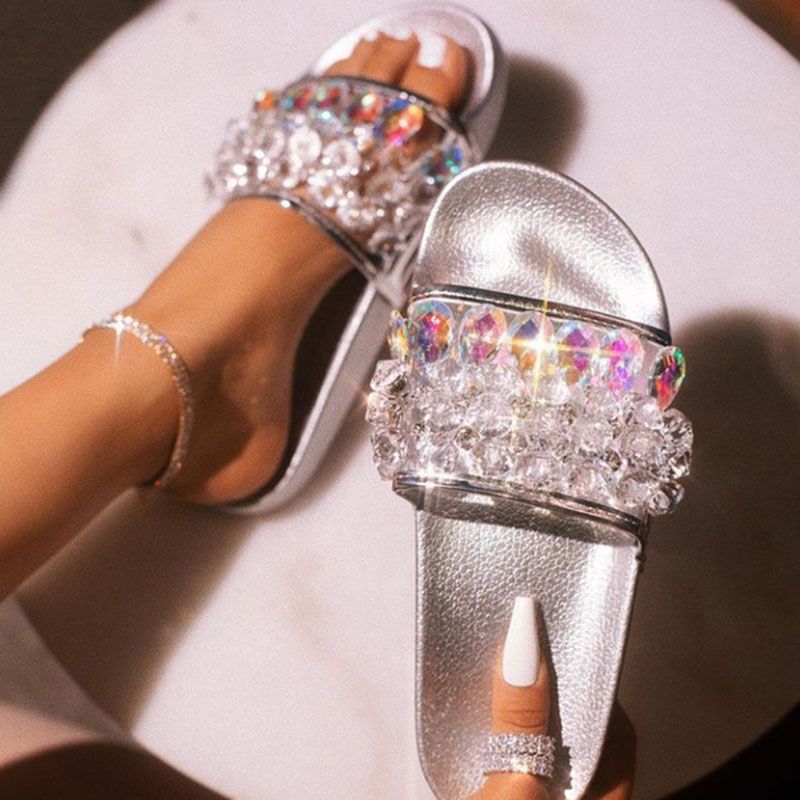 bling slides for women