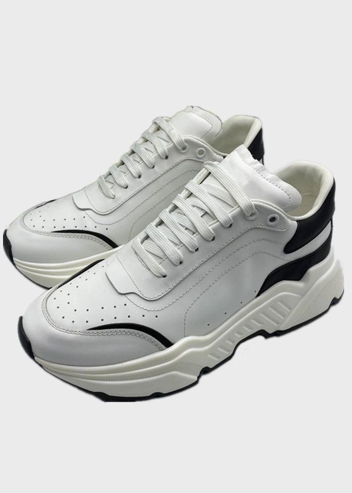 mens white flat trainers