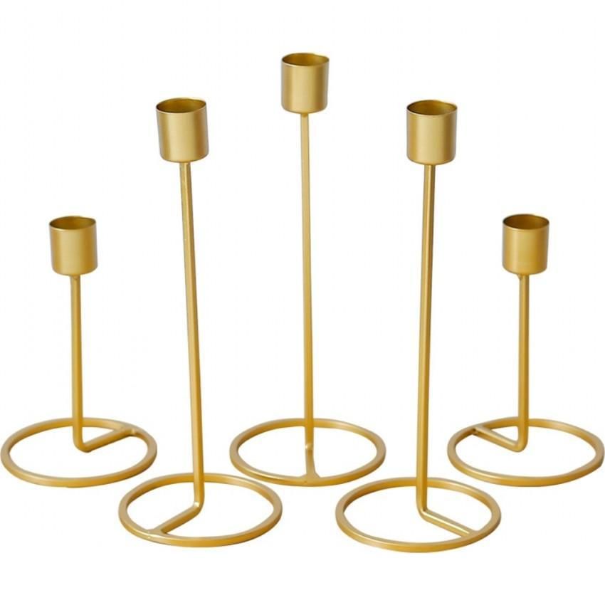 Wholesale And Retail Nordic Style Candle Holder Gold Single Head 