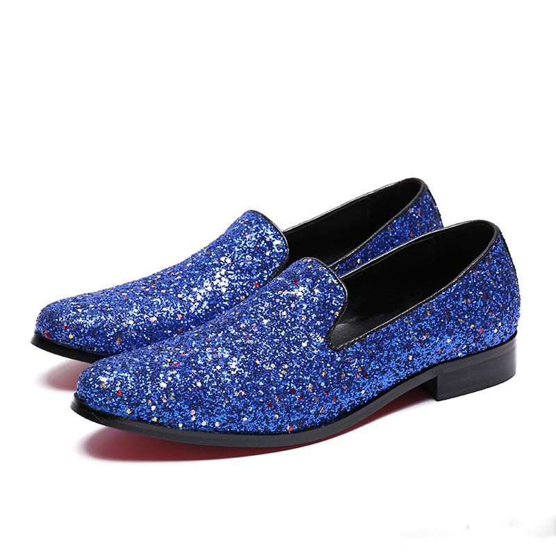 blue prom shoes men