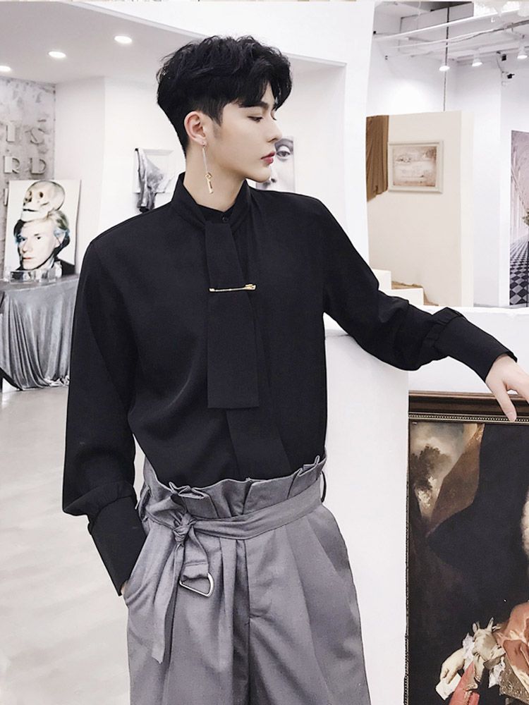 black and white casual attire for men