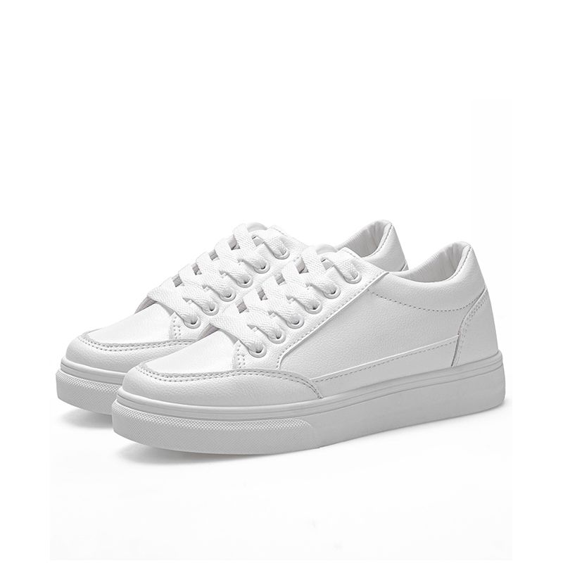 basic white sneakers