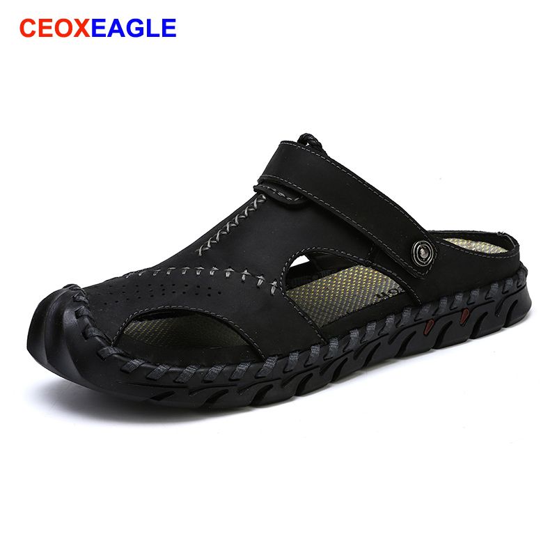 closed toe slippers mens