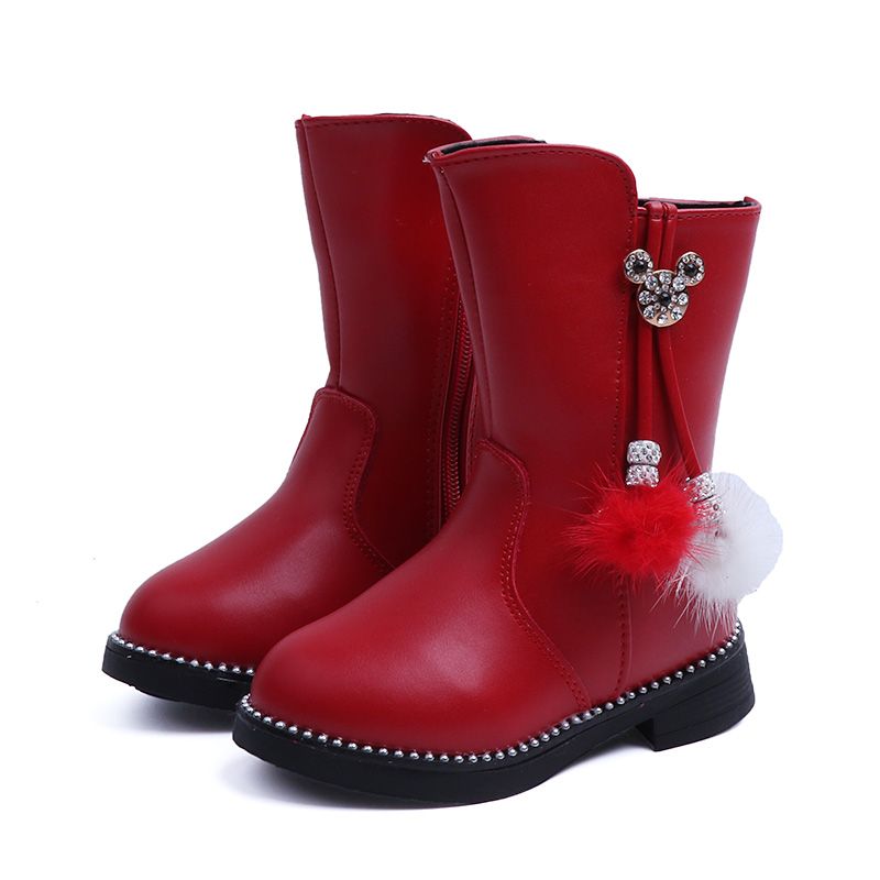Compra Botas De Invierno Para Niñas Cuero Moda Diamante Pelota Para El  Cabello Princesa Martin Botas Botas De Algodón Zapatos De Cuero Para Niños  Barato | Entrega Rápida Y Calidad | Es.Dhgate