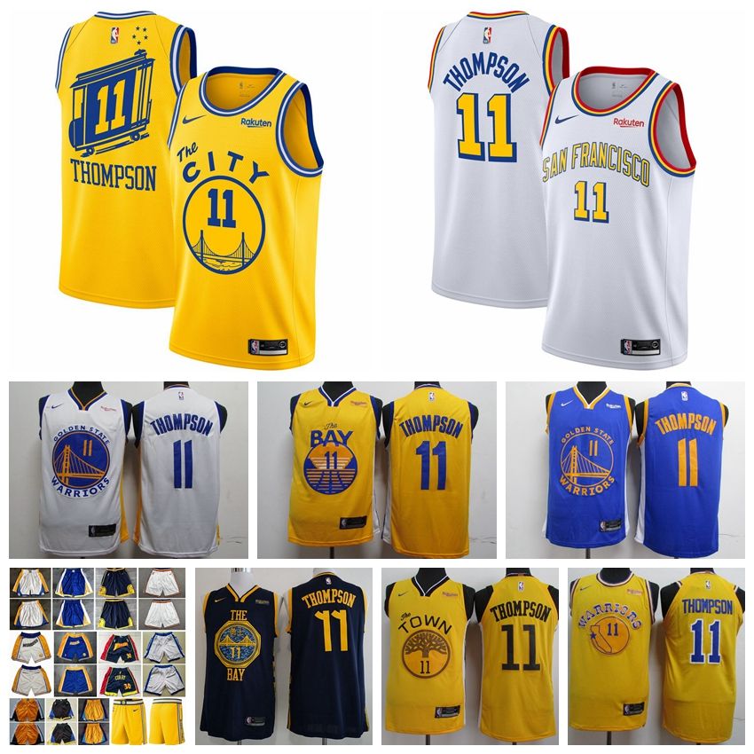 klay thompson yellow jersey