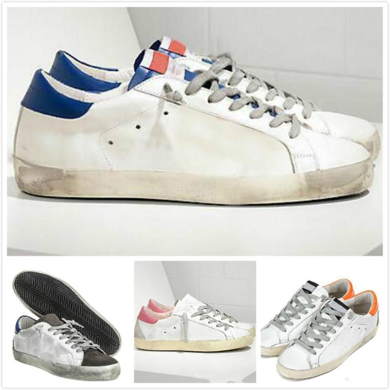 Golden Sneakers Classic White Do Old 
