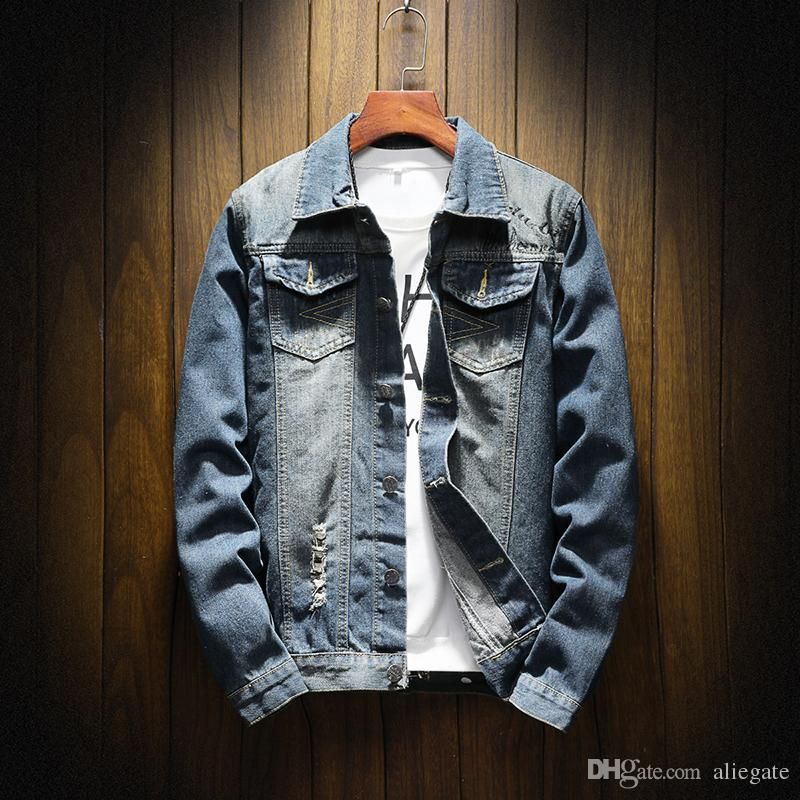 Teen Boy Student Fashion Denim Jacket 