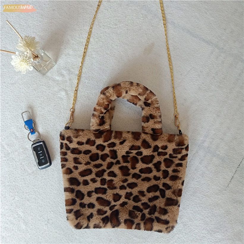 leopard bolsa fur
