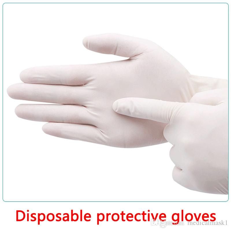 white surgical gloves