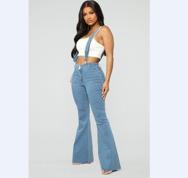 overall flare jeans