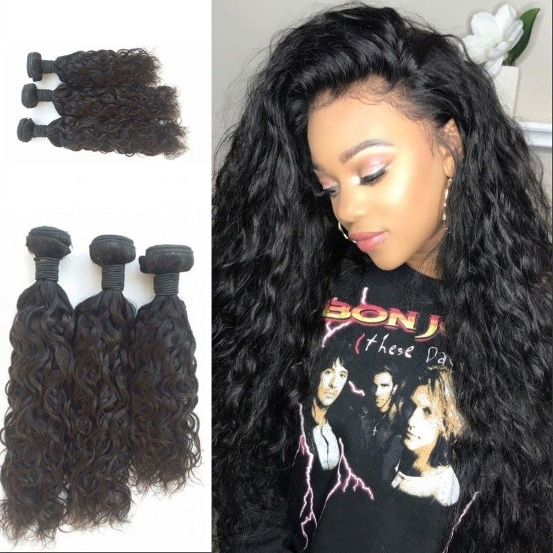 Water Wave Hair Bundles For 100% Human 