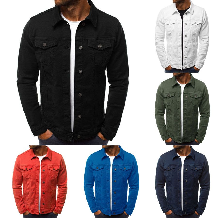 tan mens denim jacket