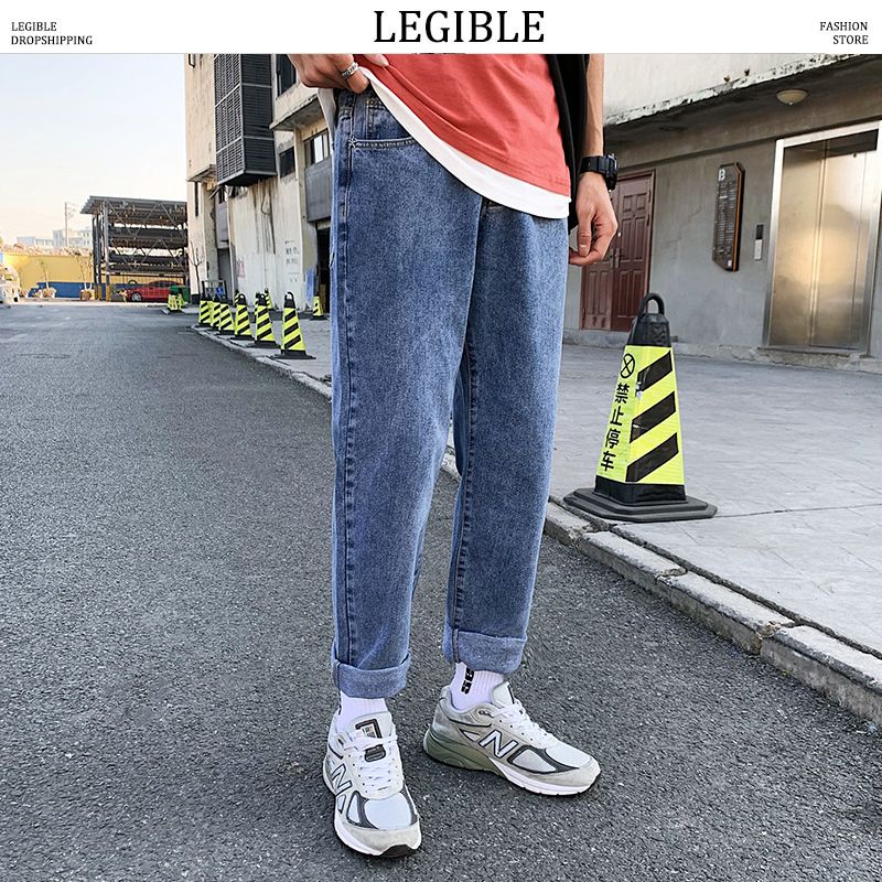 Compra Jeans Menores Legible 2021 Pantalones Straight Straight Moda Moda  Sólido Denim Hombres Pantalones Pantalones Casual Longitud Del Tobillo  Suelto Barato | Entrega Rápida Y Calidad | Es.Dhgate