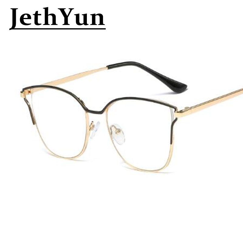 2019 Wholesale Luxury Brand Designer Gold Cat Eye Eyeglasses Frame