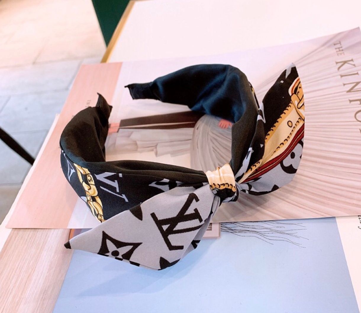 Luxury Headbands Wide Striped Cute Hair Hoop Hairbands With Cloth