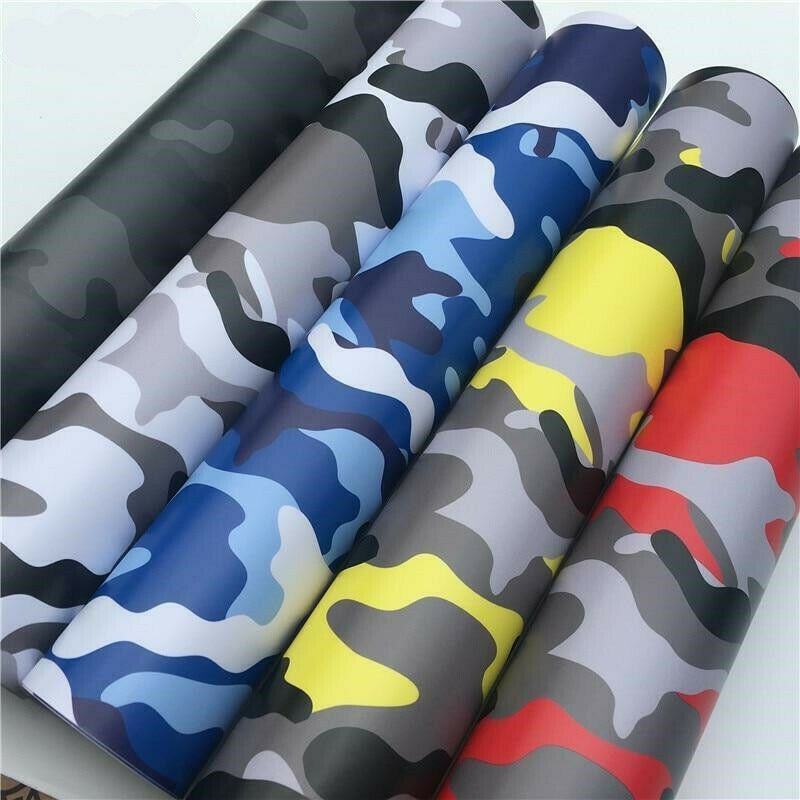 50cm x 1.52m Camo Camouflage Vinyl Film Wrap DIY Waterproof Auto Motorcycle Car