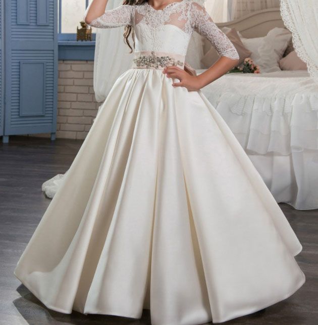 flower girl ivory dresses uk