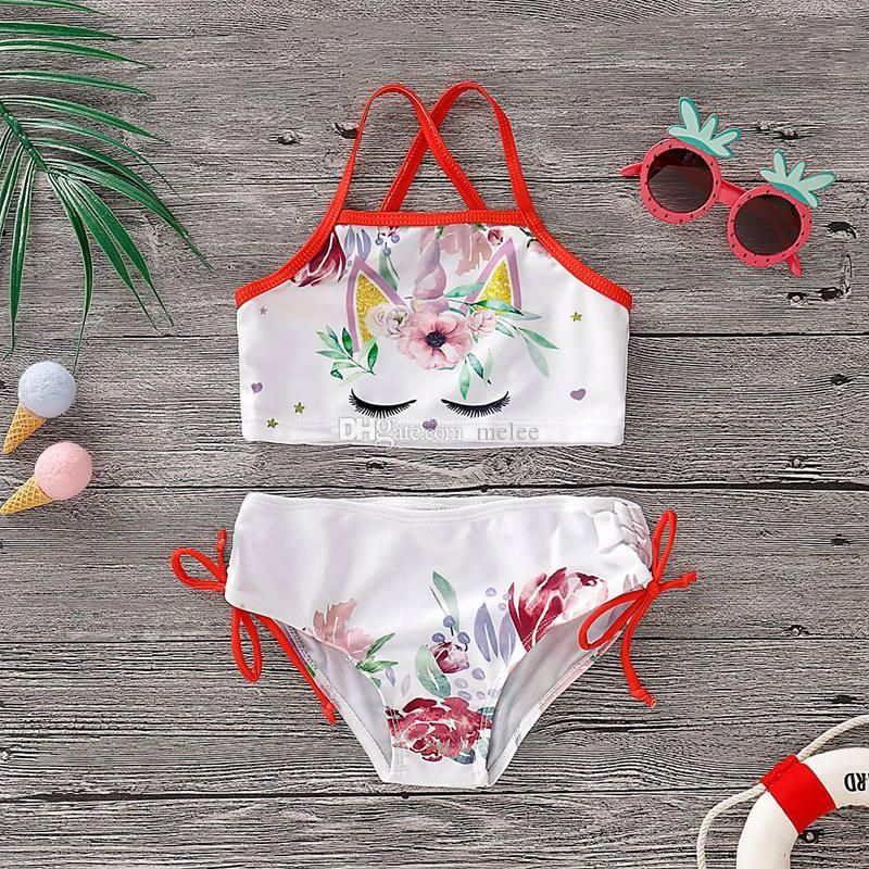 girls unicorn swimming costume