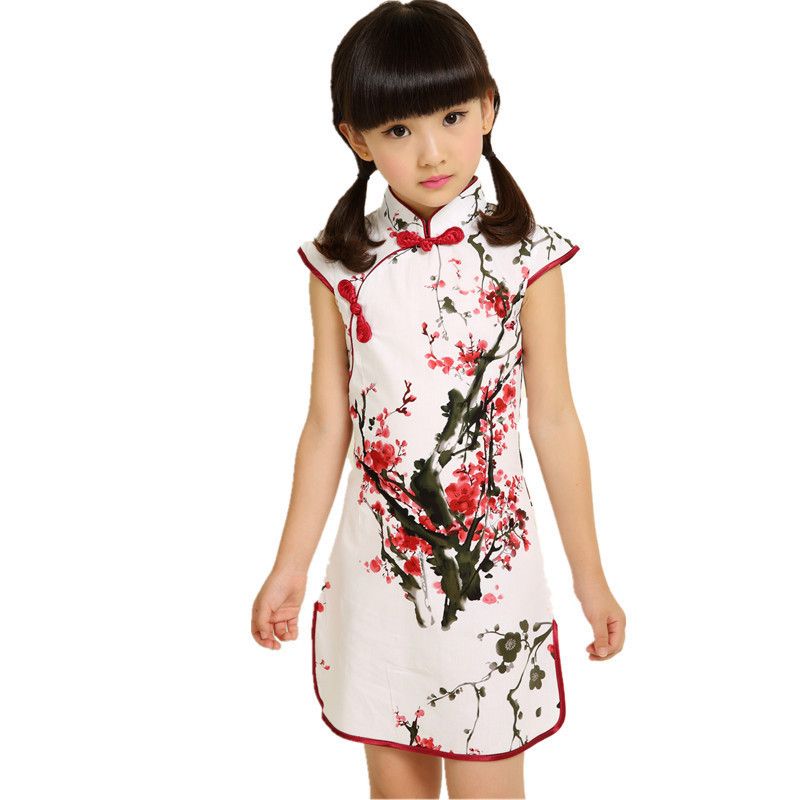 Satin Al 3 14y Yaz Bebek Kiz Elbise Parti Eski Cin Geleneksel Elbise Cheongsam Dugun Kostum Rahat Cocuk Giyim Y190516 Tl108 58 Tr Dhgate Com